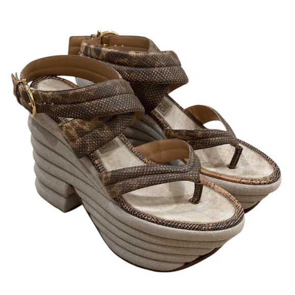 Y2k Salvatore Ferragamo Runway Wedges - Picture 1 of 12